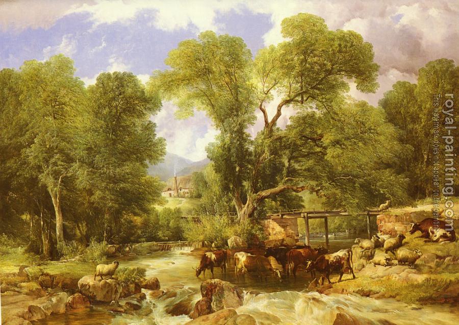 Thomas Sidney Cooper : A Wooded Ford